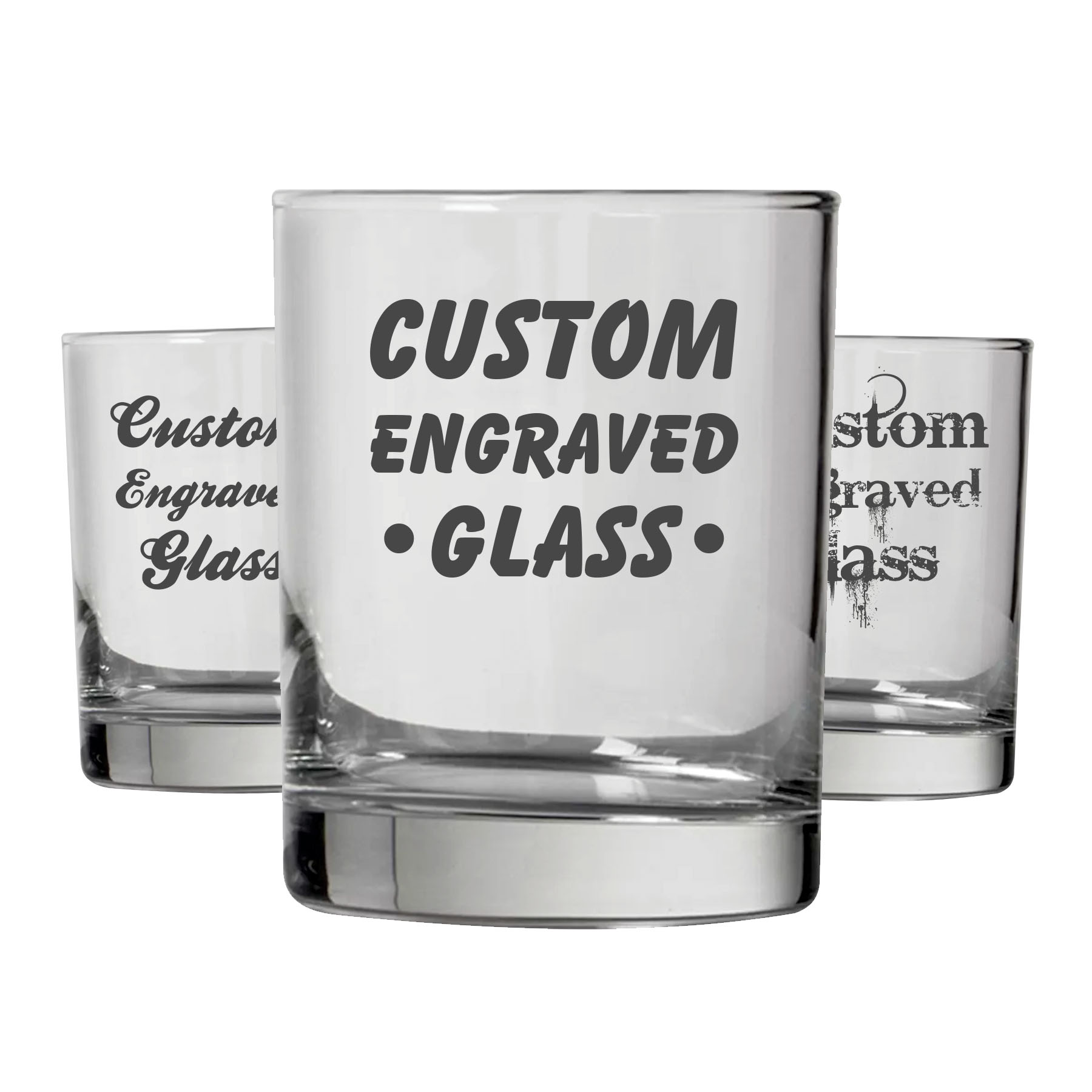 Engraved Whiskey Glass